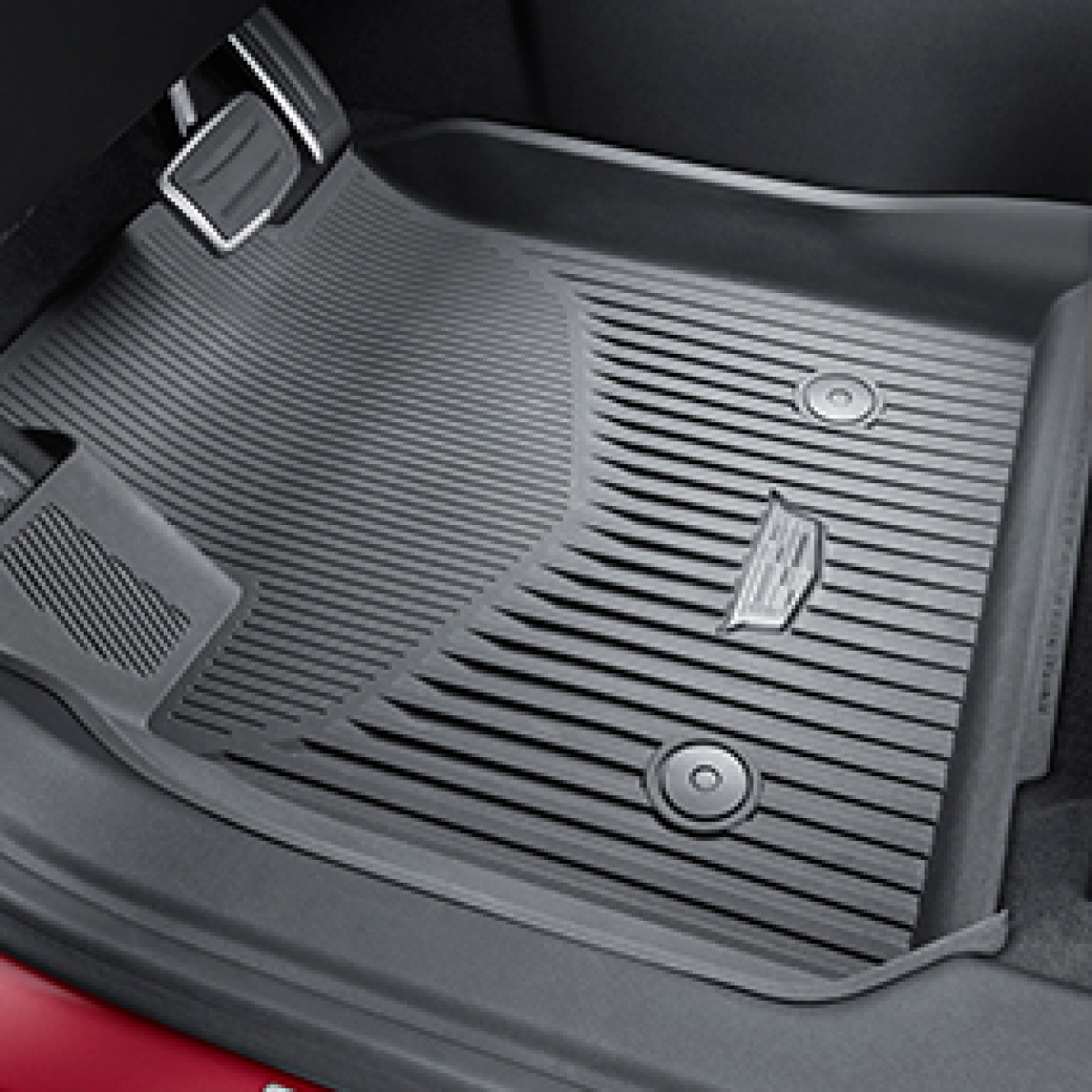 Cadillac Floor Liners - Front & Rear Premium All Weather, Cadillac Logo, Jet Black for 2021-2024 XT4 86772007