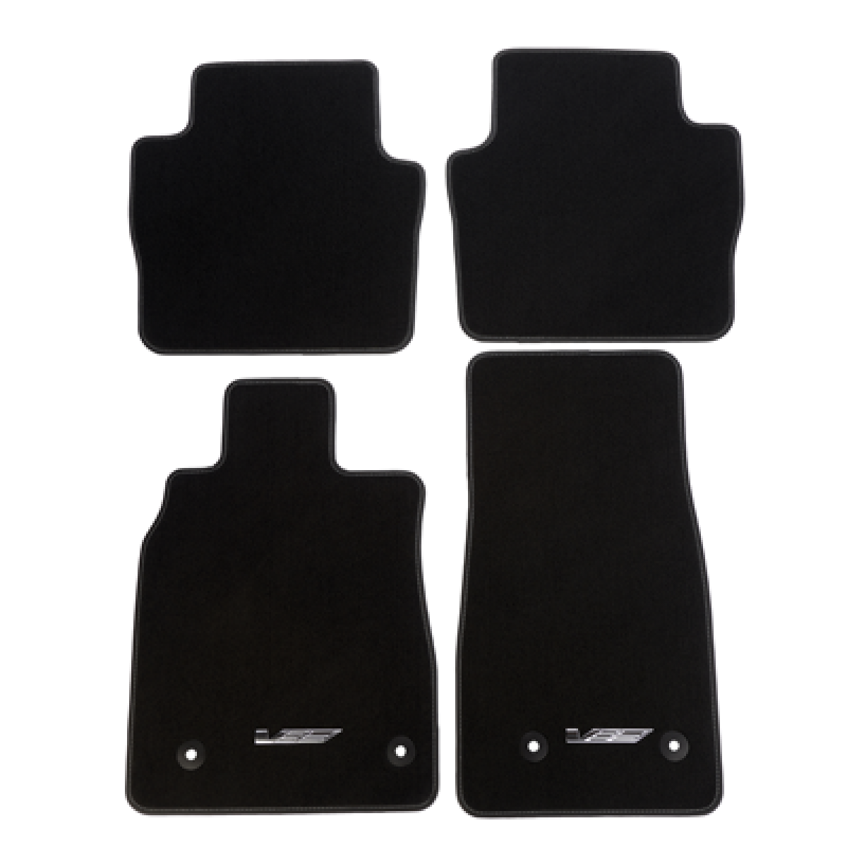 Cadillac Floor Mats - Front & Rear Carpet, V-Series Logo, Jet Black for 2023 CT5 85151385
