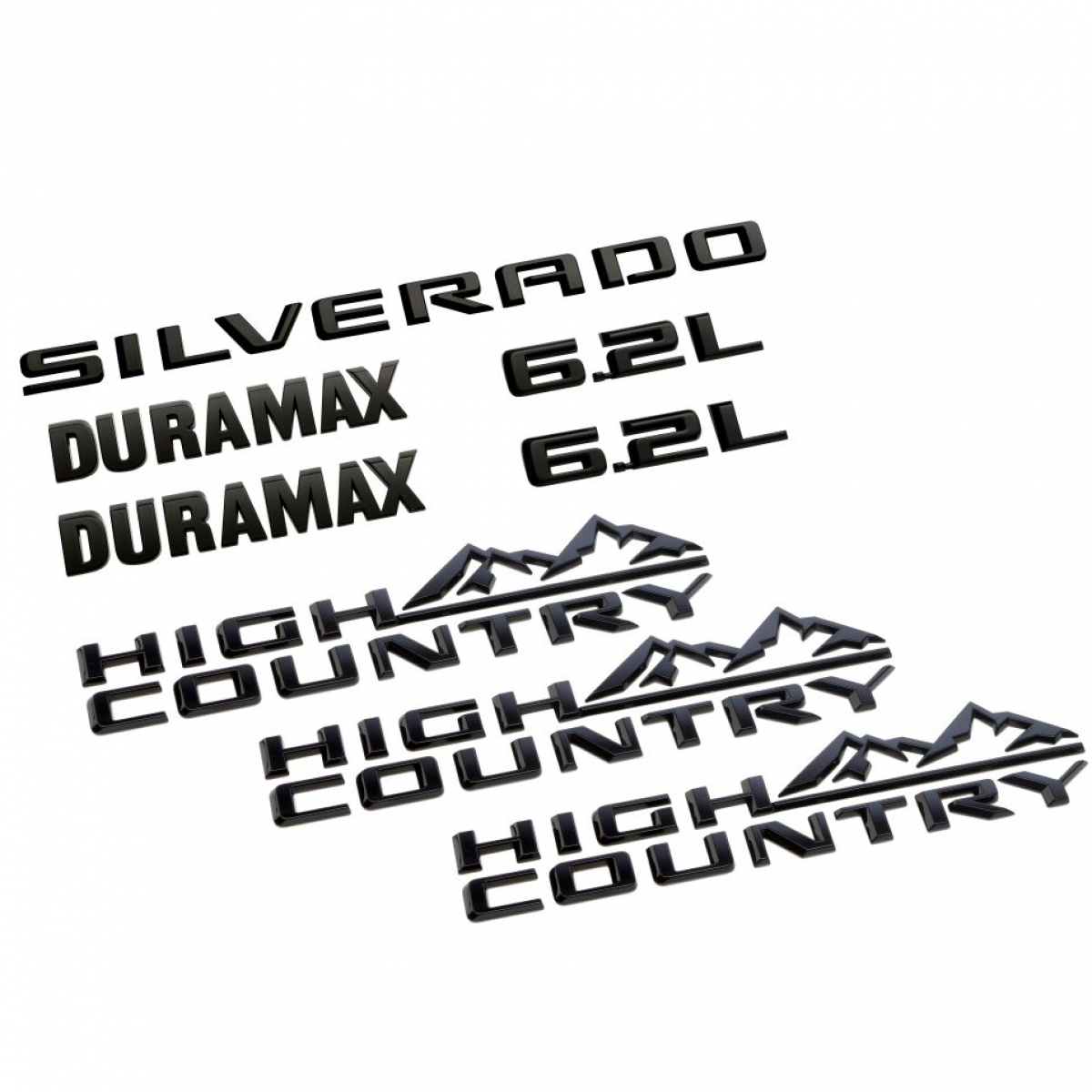 Chevrolet Exterior Emblems - Silverado High Country, Black 86539788