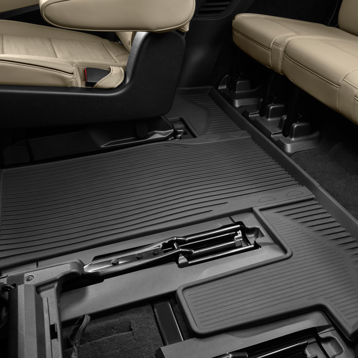 Cadillac Floor Liners - Third Row Premium All Weather, Capitain's, Jet Black 85576437