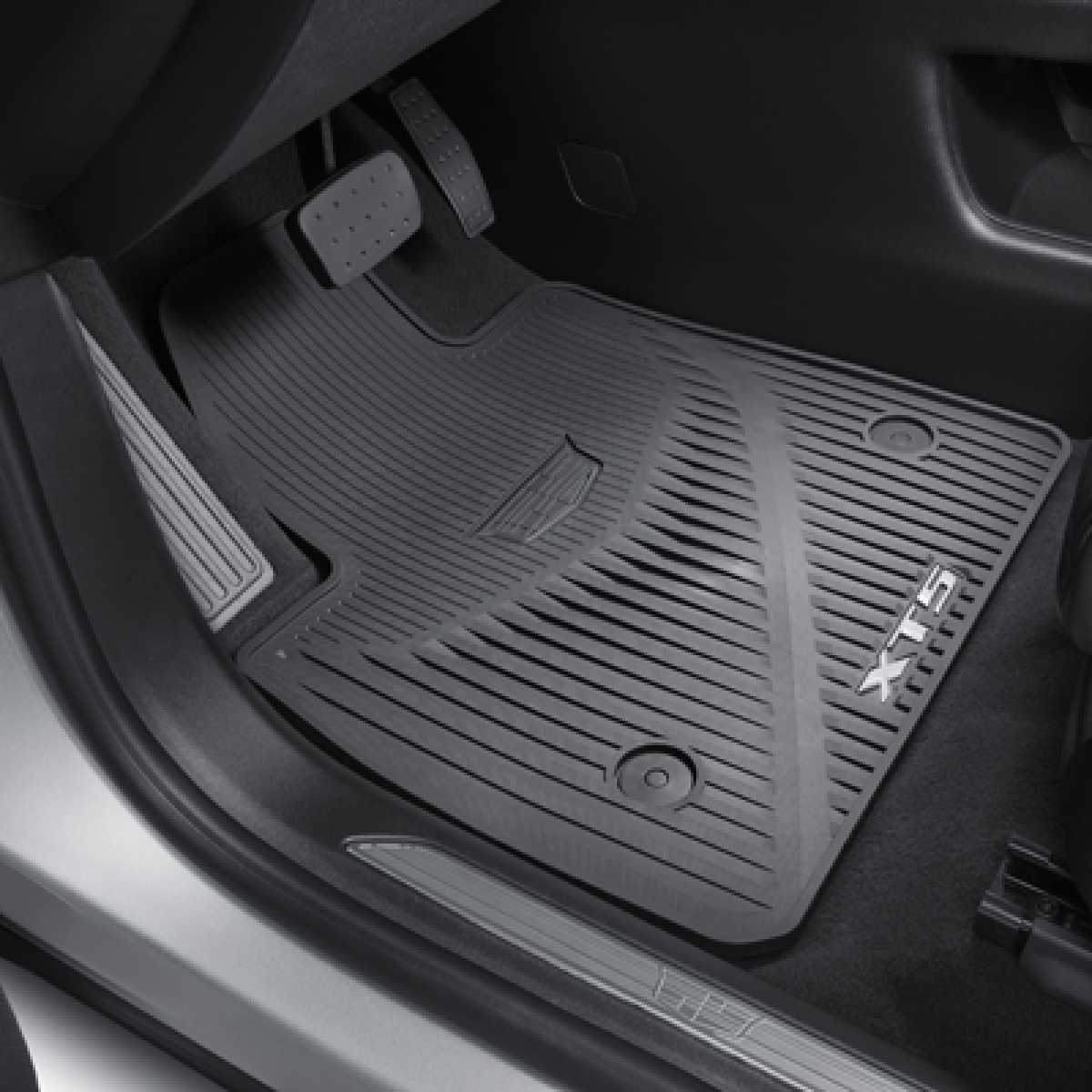 Cadillac Floor Mats - Front & Rear Premium All Weather, Cadillac Logo & XT5 Script, Dark Titanium for 2017-2024 XT5 85131487