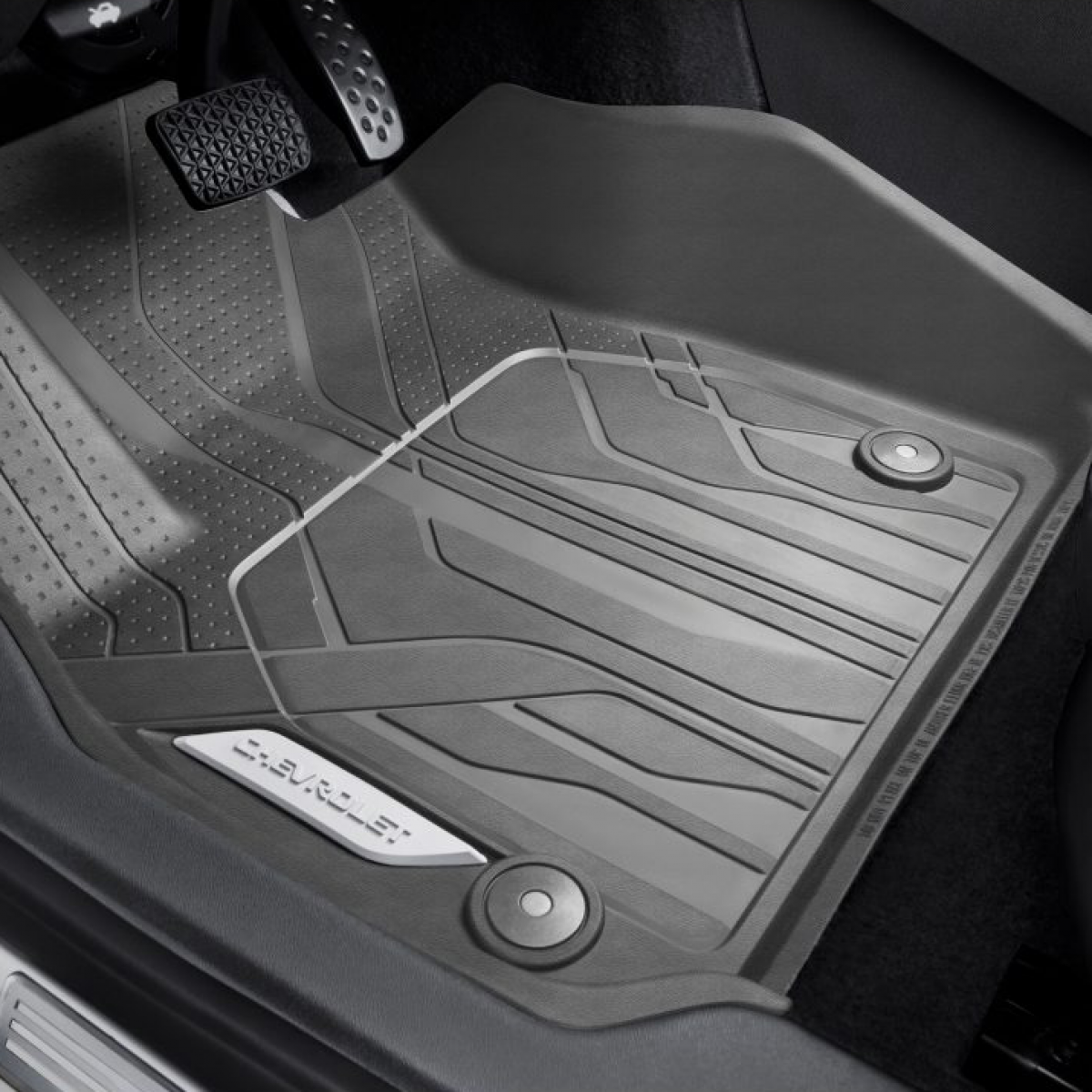 Chevrolet Floor Liners - Front & Rear Premium All Weather, Chevrolet Script, Dark Atmosphere for 2017-2024 Malibu 84284419