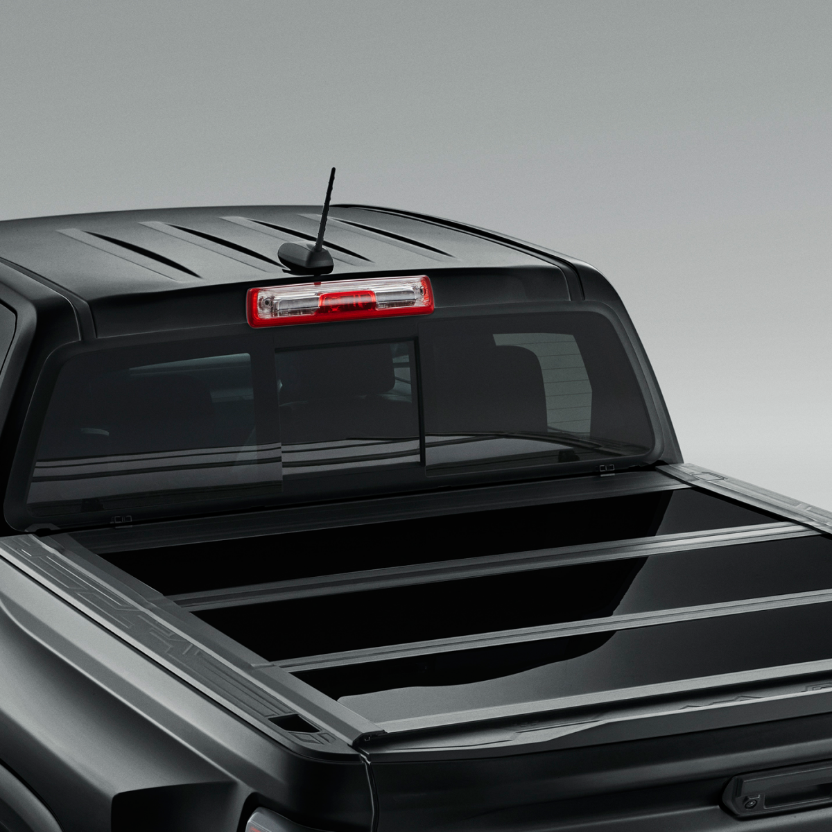 Chevrolet Tonneau Cover - Associated Accessories, Hard Folding, Painted, With Battery Operated LED Light, Onyx Black 19433962