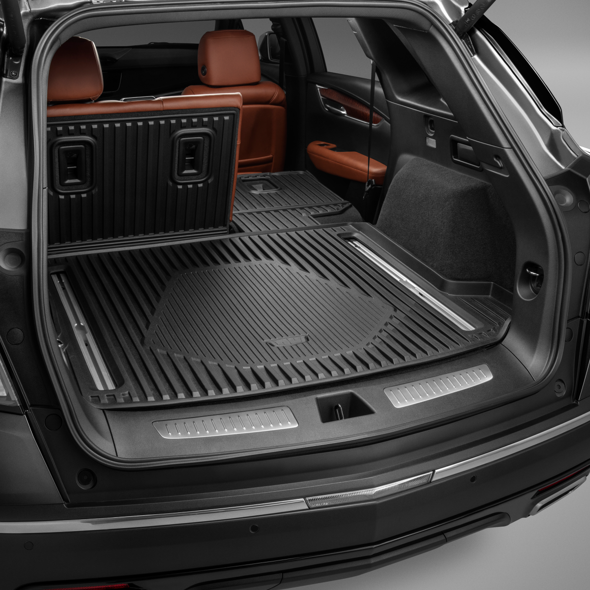 Cadillac Cargo Area Tray - Premium, Cadillac Logo, Jet Black 84507196