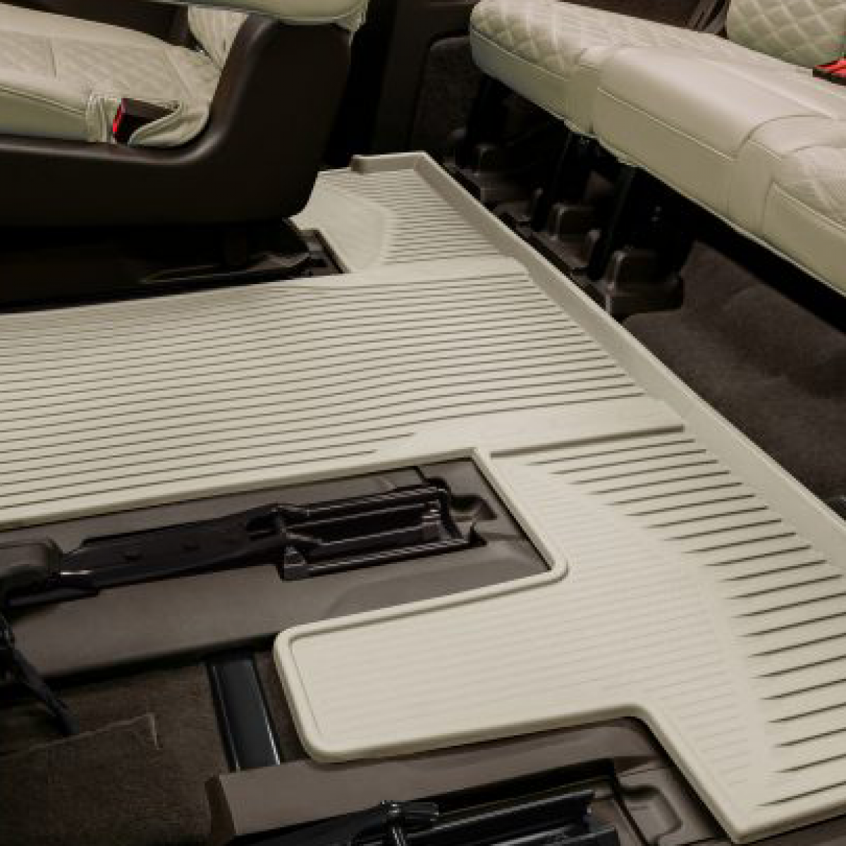 Cadillac Floor Liners - Third Row Premium All Weather, Capitain's, Whisper Beige 84700174