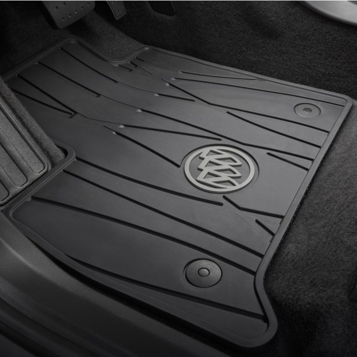 Buick Floor Mats - Front Premium All Weather, Buick Logo, Ebony for 2018-2024 Enclave 84162074