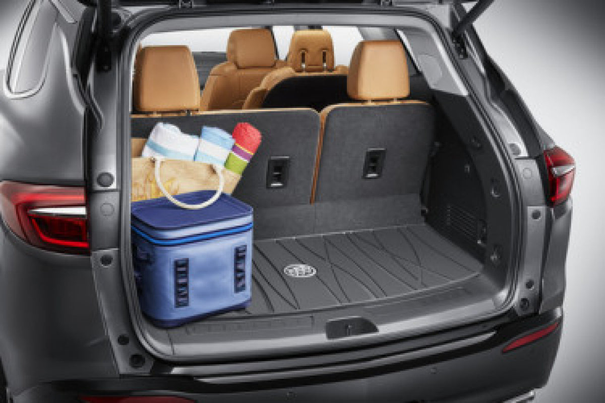 Buick Cargo Mat - Premium All-Weather, Buick Logo, Ebony for 2018-2024 Enclave 84205920