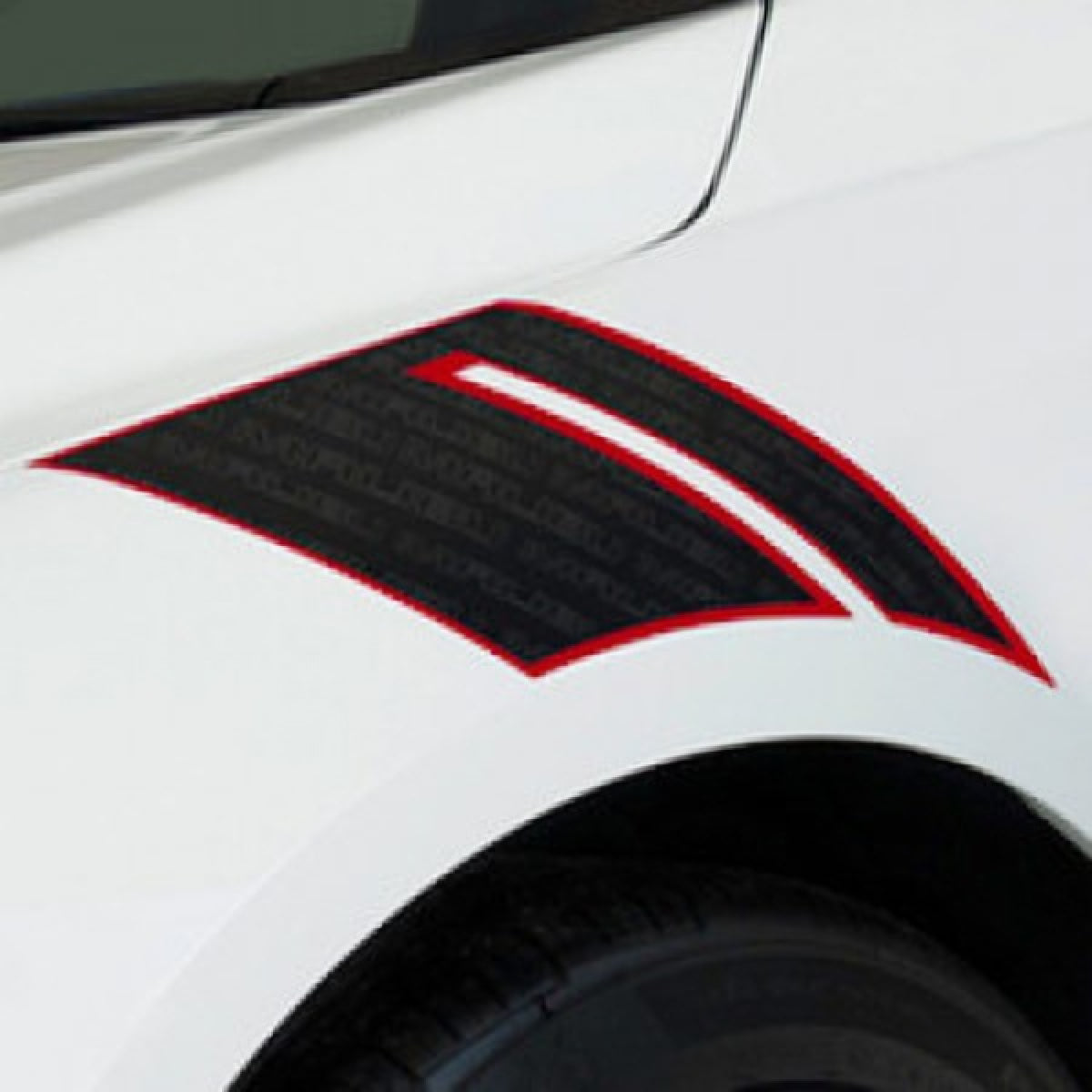 Chevrolet Decal Package - Fender Hash, Mosaic Black Metallic with Red Hot for 2019-2024 Malibu 23401148