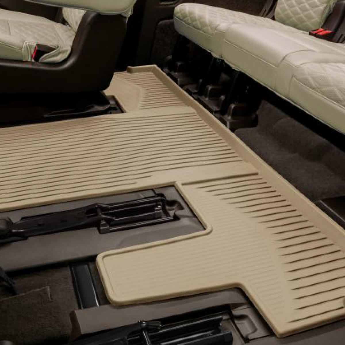 Cadillac Floor Liners - Third Row Premium All Weather, Capitain's, Parchment 84700172