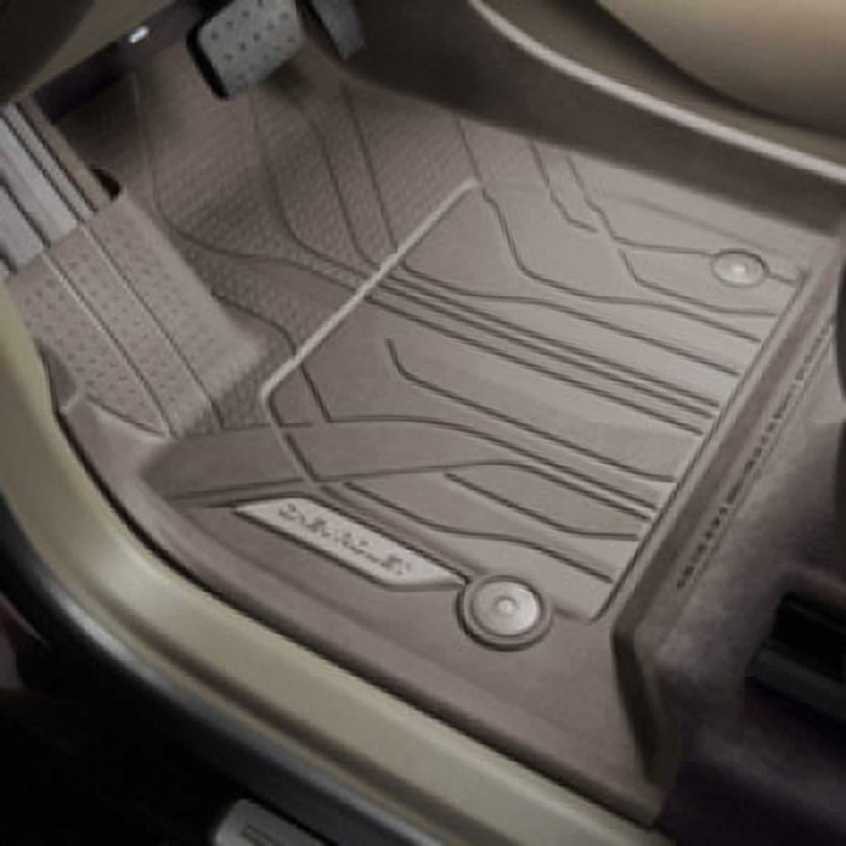 Chevrolet Floor Liners - Front Premium All Weather, Chevrolet Script, Dark Atmosphere for 2018-2022 Traverse 84518110