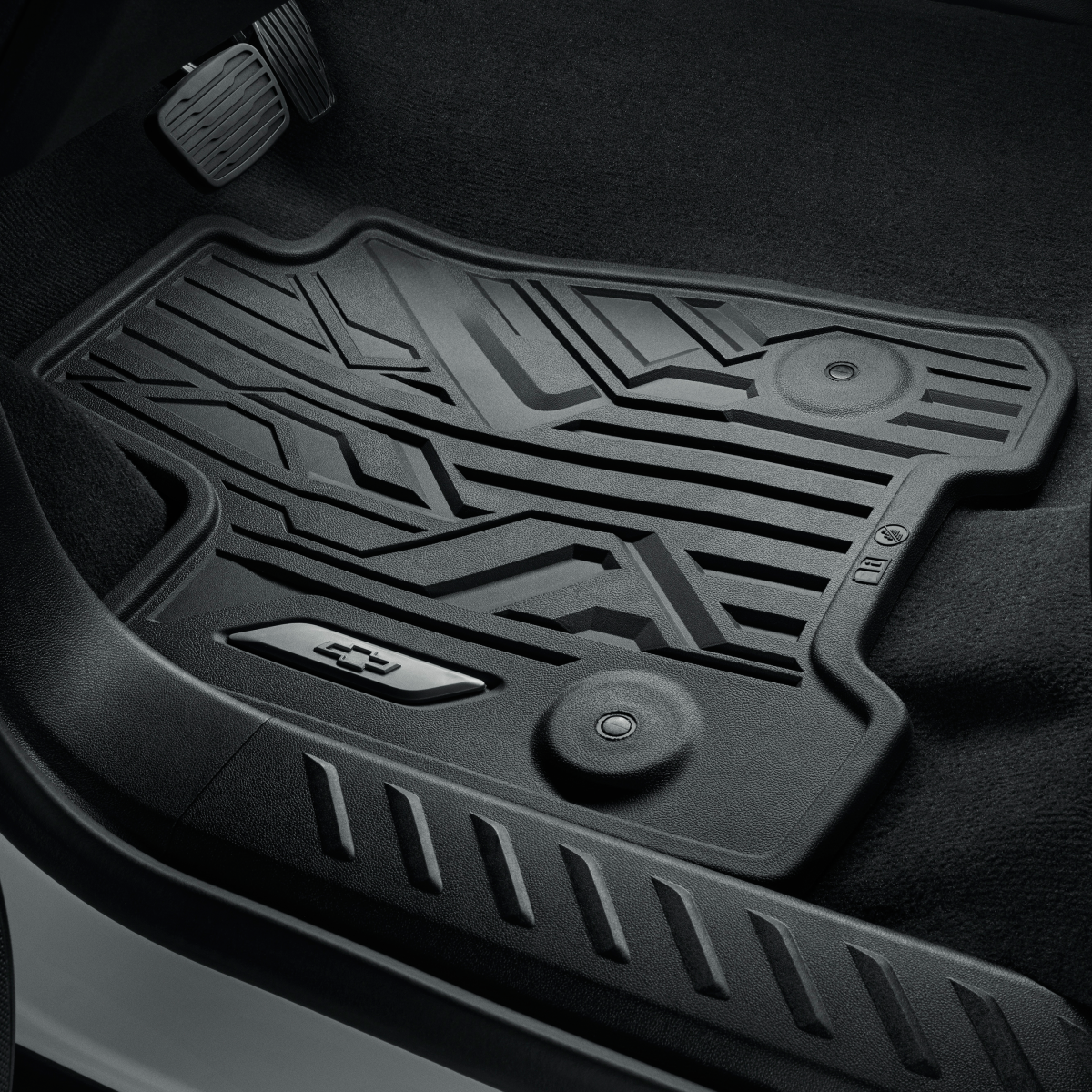 Chevrolet Floor Mats - Front Premium All Weather, Bowtie Logo, Jet Black 85654731