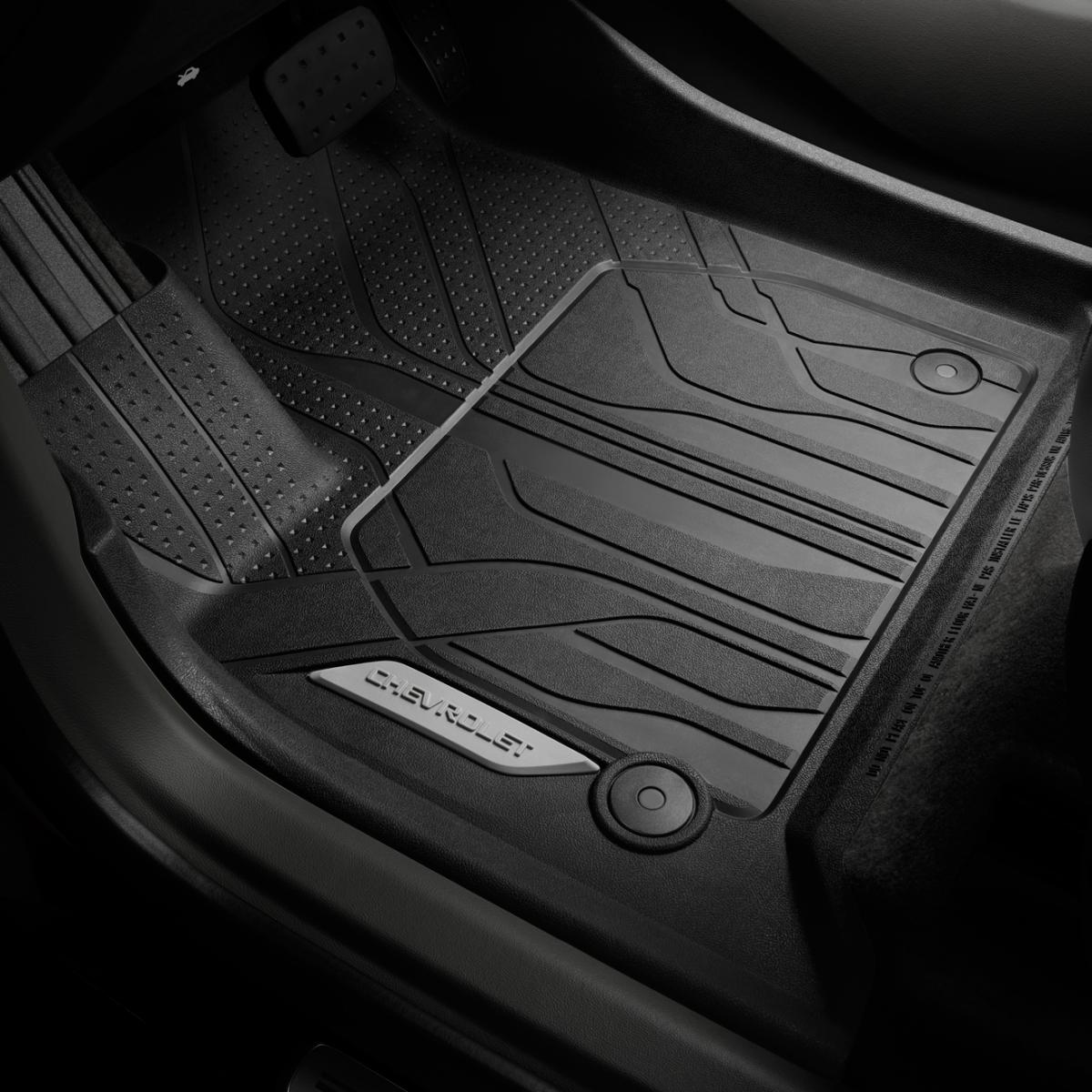 Chevrolet Floor Liners - Front Premium All Weather, Chevrolet Script, Jet Black for 2018-2023 Traverse 84518111