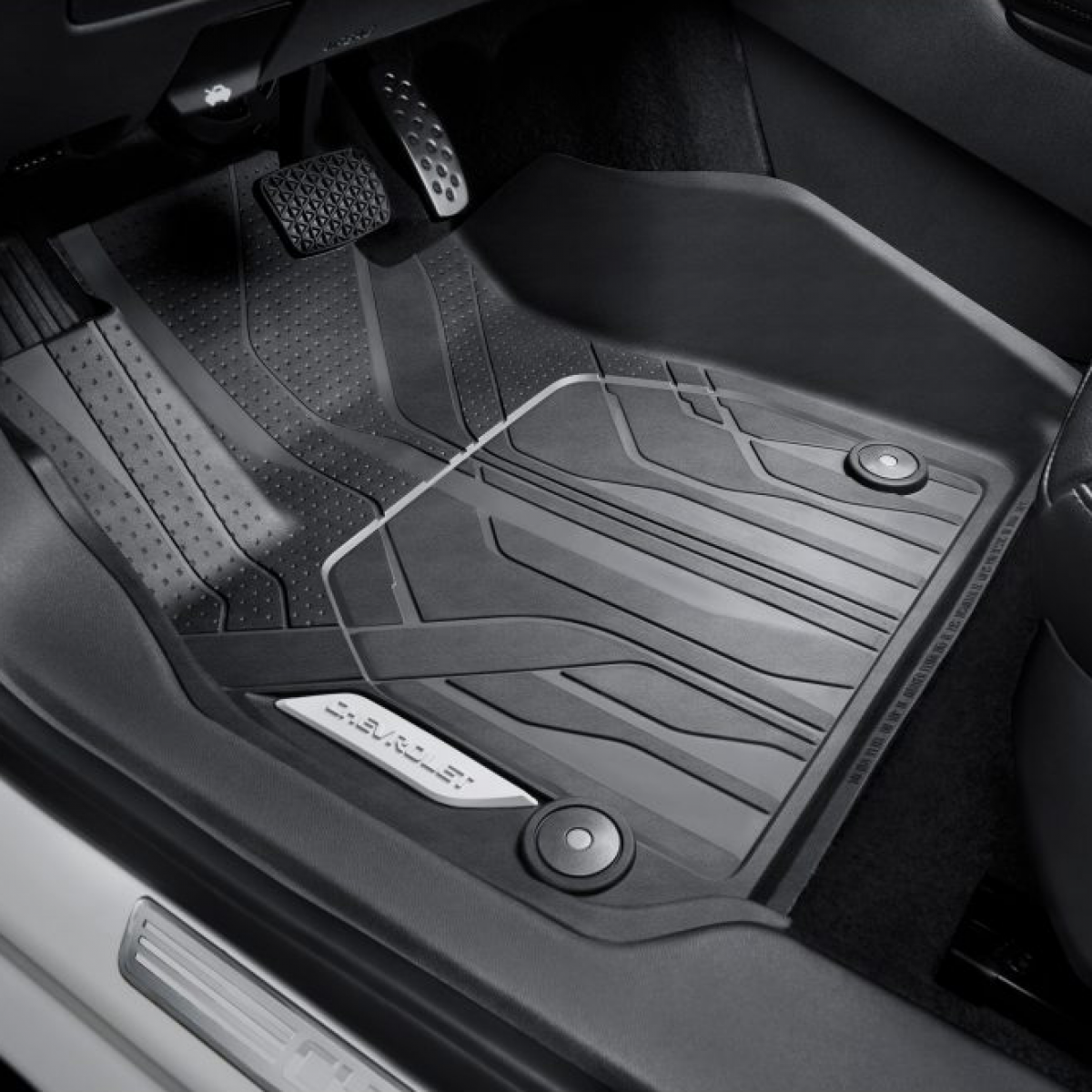 Chevrolet Floor Liners - Front & Rear Premium All Weather, Chevrolet Script, Jet Black for 2017-2024 Malibu 84284418