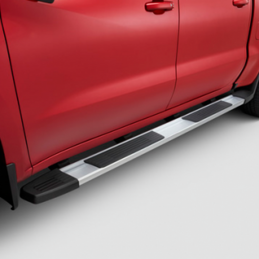 GMC Tubular Assist Steps - 6 inch, Rectangular, Wheel-To-Wheel, Chrome 84132800