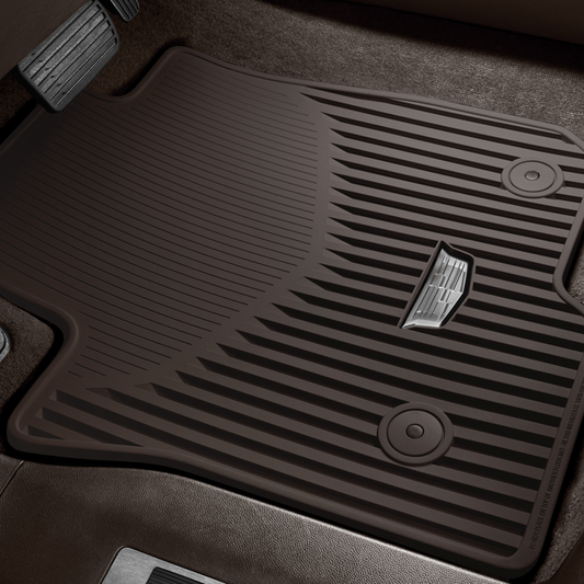 Cadillac 2023-2024 Escalade -Floor Mats - Front Premium All Weather, Cadillac Logo, Very Dark Atmosphere 84997565