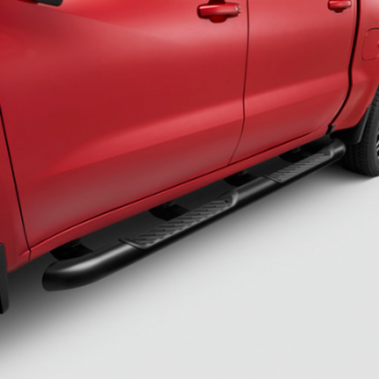 GMC Tubular Assist Steps - 4 inch, Round, Black 84011355