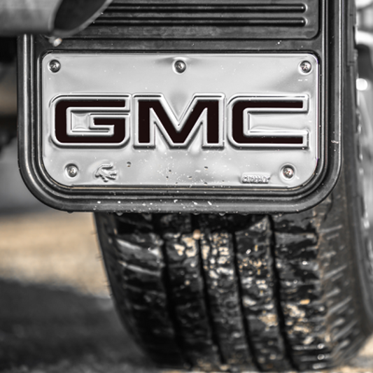 GMC Splash Guards - Gatorback, Front & Rear, Black GMC Logo 19432686