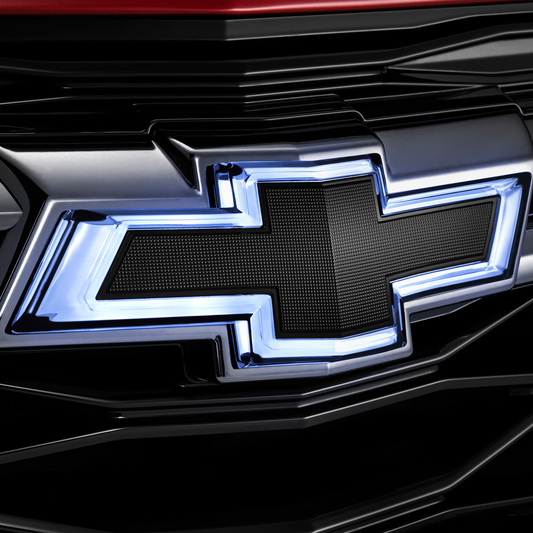 Chevrolet Exterior Emblems - Front Illuminated and Rear Non-Illuminated Bowtie, Black 84701897