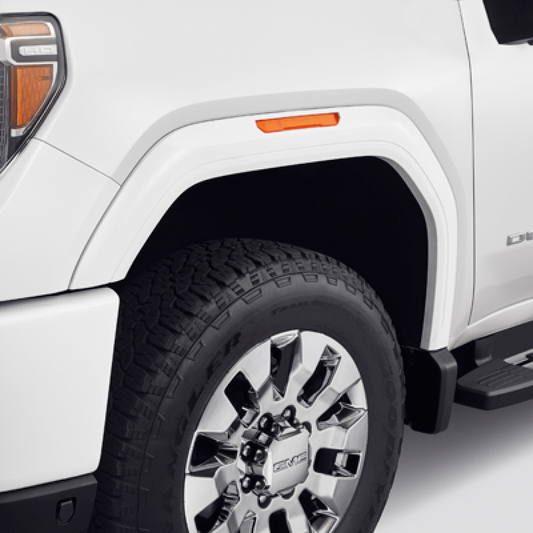 GMC Fender Flares - Front & Rear, White Frost Tricoat for 2022-2024 Sierra 2500 HD 84848539