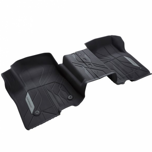 Chevrolet Floor Liners - Front Premium All Weather, W\/O Console, Chervrolet Logo, Jet Black for 2020-2024 Silverado 1500 84418533