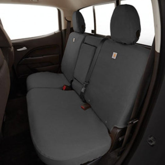 GMC Seat Covers - Carhartt\u00AE, Rear, Full Bench, With Armrest, Gravel for 2019-2022 Canyon 84301782