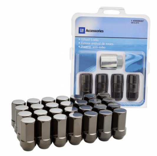 Chevrolet Wheel Lock Kit - And Lug, Black 85124437