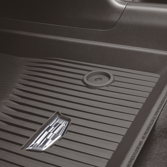 Cadillac Floor Liners - Front & Rear Premium All Weather, Cadillac Logo, Dark Titanium 84990612