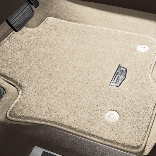 Cadillac 2023-2024 Escalade  Floor Mats - Front & Rear Premium Carpet, Cadillac Logo, Parchment 85105139