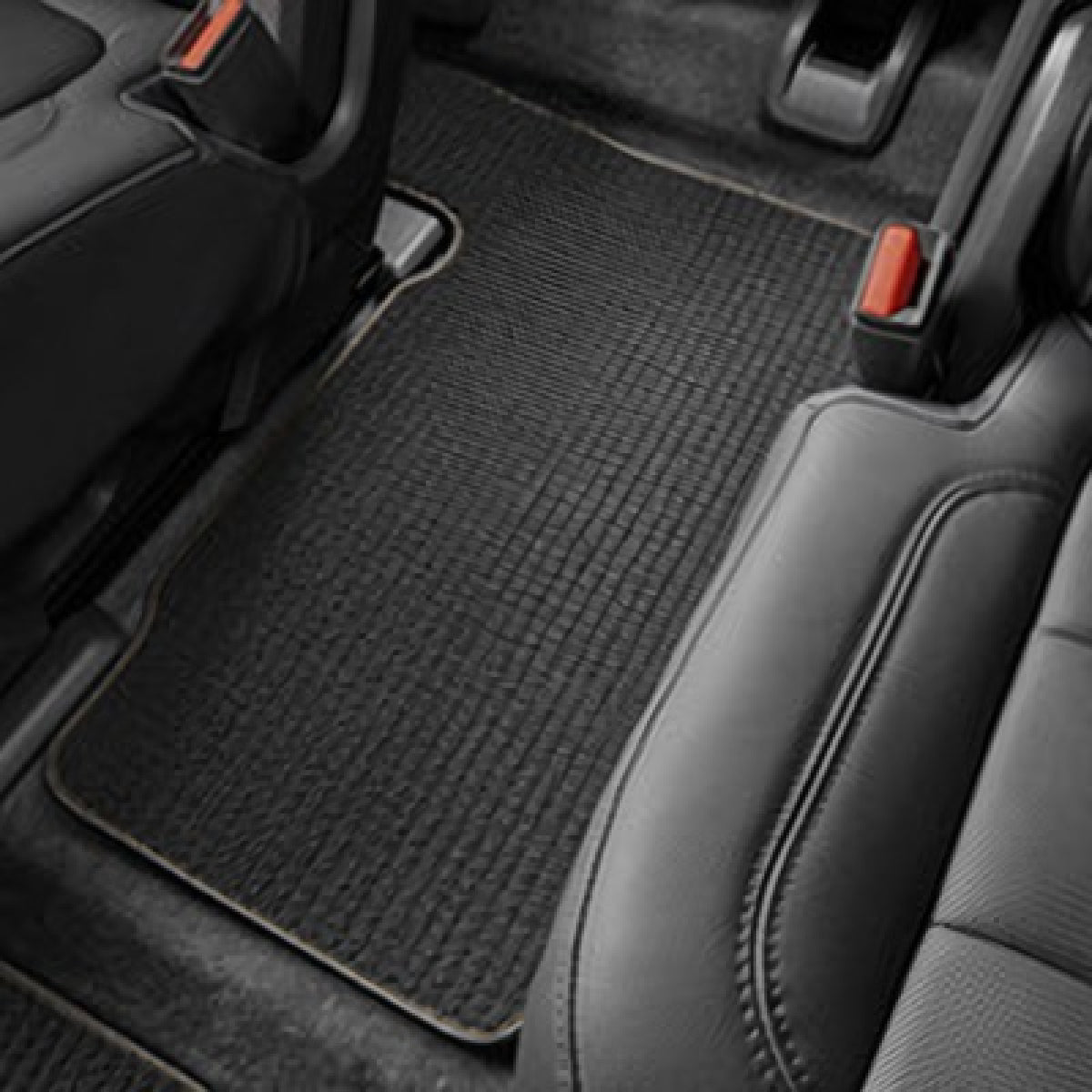 Chevrolet Floor Mats - Third Row Premium Carpet, Bench, Jet Black with Mojave Stitching for 2018-2023 Traverse 84188780