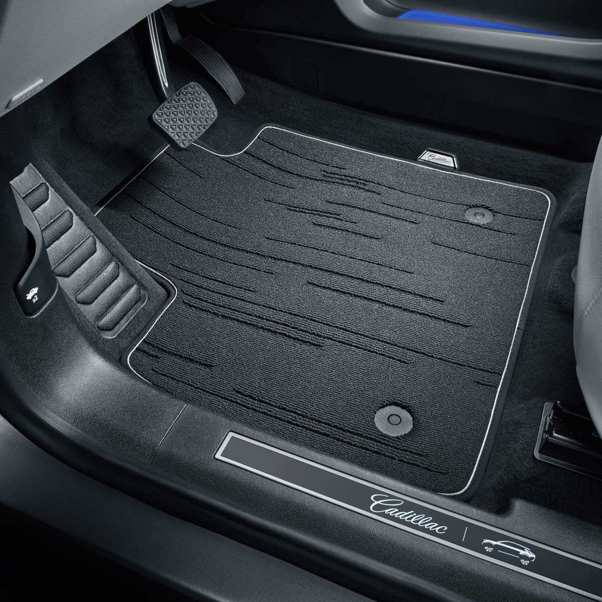 Cadillac 2024 Cadillac LYRIQ Floor Mats - Front & Rear Premium Carpet, Cadillac Logo, Noir 84983147