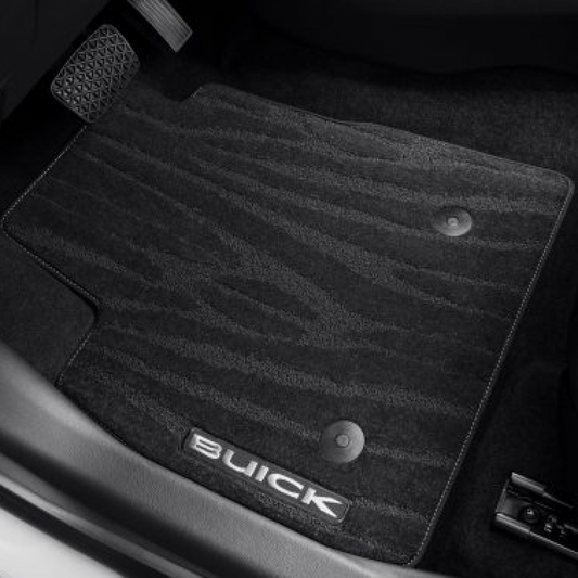 Buick Floor Mats - Front & Rear Premium Carpet, AWD, Buick Script, Ebony for 2021-2024 Encore GX  42677244