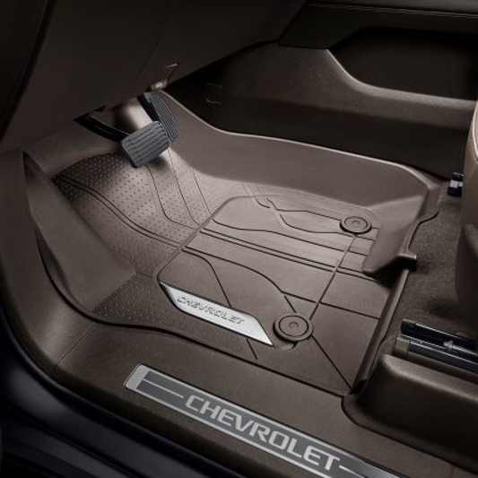 Chevrolet Floor Liners - Front Premium All Weather, Chrome Bowtie Logo, Dark Atmosphere 84776599