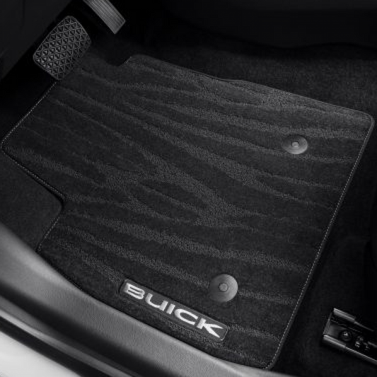Buick Floor Mats - Front & Rear Premium Carpet, AWD, Buick Script, Ebony 42677244