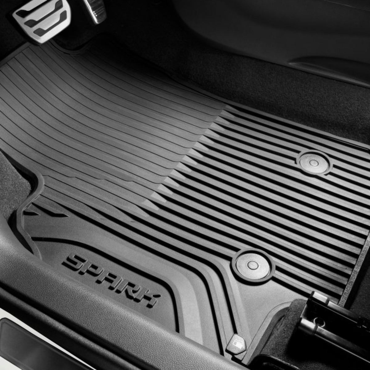 Chevrolet Floor Mats - Front & Rear Premium All Weather, Spark Script, Jet Black 42473310