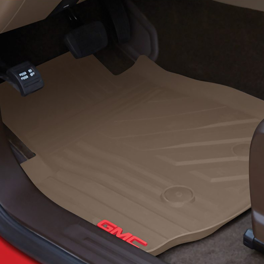 GMC Floor Mats - Front Premium All Weather, GMC Logo, Cocoa for 2015-2022 Canyon 22968488