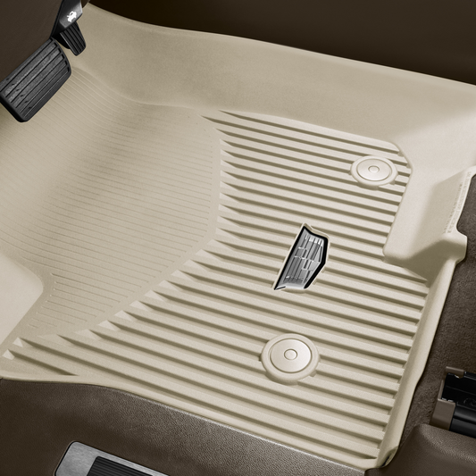 Cadillac Floor Liners - Front Premium All Weather, Cadillac Logo, Whisper Beige 84999865