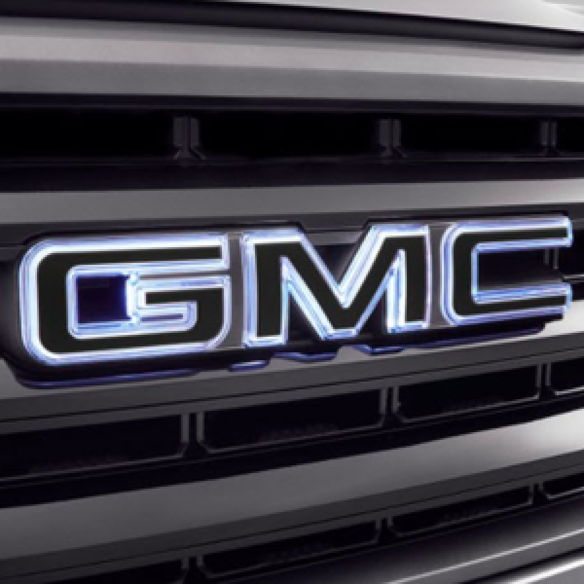 GMC Exterior Emblems - Front Illuminated GMC Emblem, Black for 2021-2022 Sierra 2500 HD 86537578