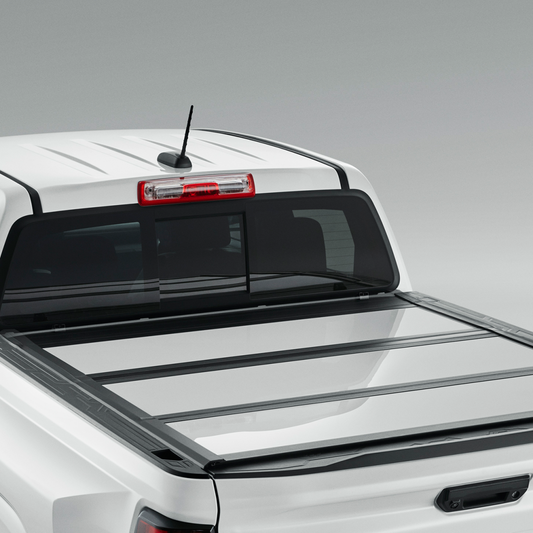 Chevrolet Tonneau Cover - Associated Accessories, Hard Folding, Painted, With Battery Operated LED Light, Summit White 19433964