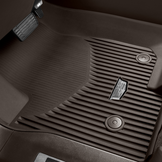 Cadillac Floor Liners - Front Premium All Weather, Cadillac Logo, Very Dark Atmosphere 84999864