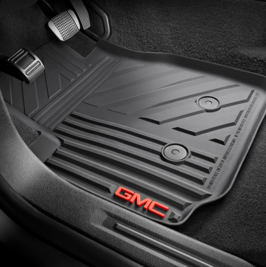 GMC Floor Mats - Front Premium All Weather, GMC Logo, Jet Black 22968489