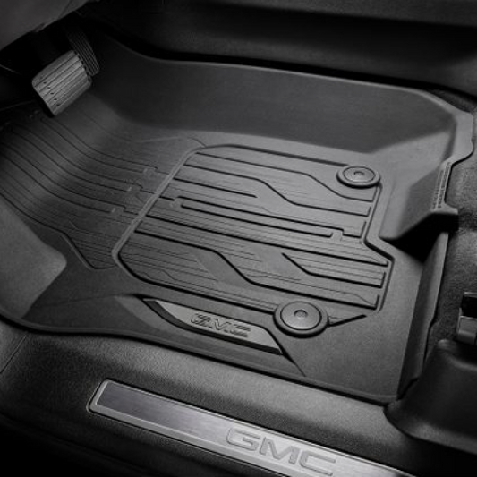 GMC Floor Liners - Front Premium All Weather, GMC Logo, Jet Black 84646699