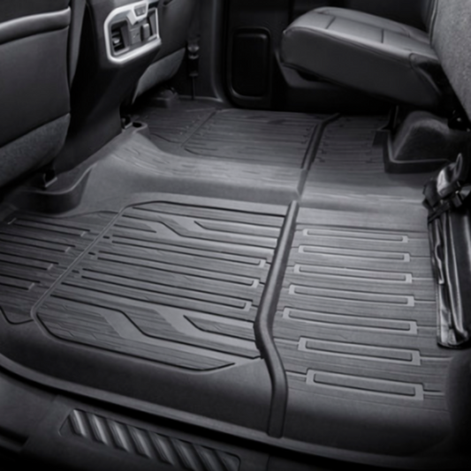 GMC Floor Liners - Second-Row Premium All Weather, Jet Black for 2019-2024 Sierra 1500 84333637