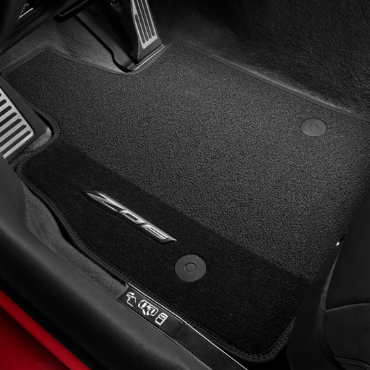 Chevrolet 2023 Corvette Floor Mats - Front Premium Carpet, Jet Black with Jet Black Stitching 84908998