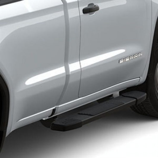 GMC Tubular Assist Steps - 6 inch, Rectangular, Black 84011398