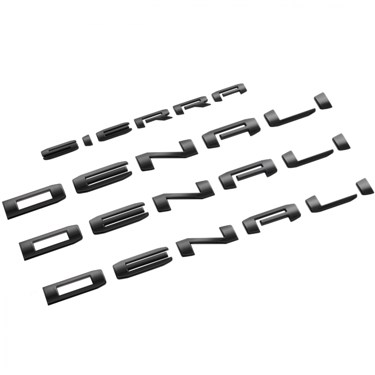 GMC Exterior Emblems - Sierra Denali and Denali Ultimate, Black 85160696