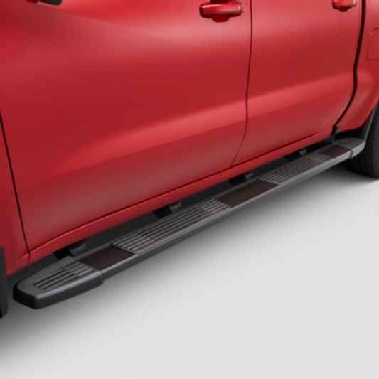 GMC Tubular Assist Steps - 6 inch, Rectangular, Black 84126245
