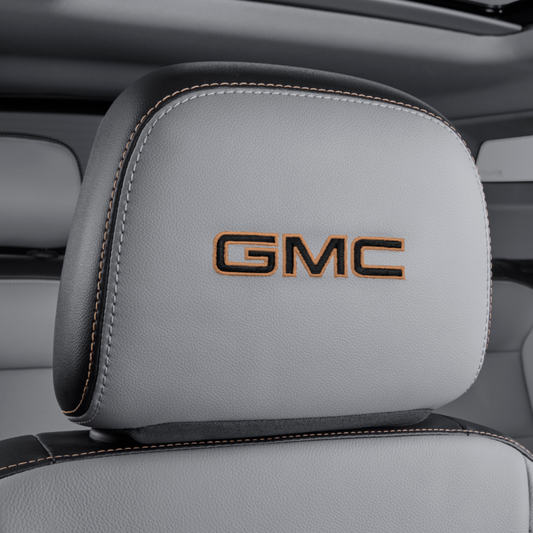 GMC Headrest - Vinyl, Embroidered GMC Script, Medium Ash Grey for 2017-2023 Acadia 84594433