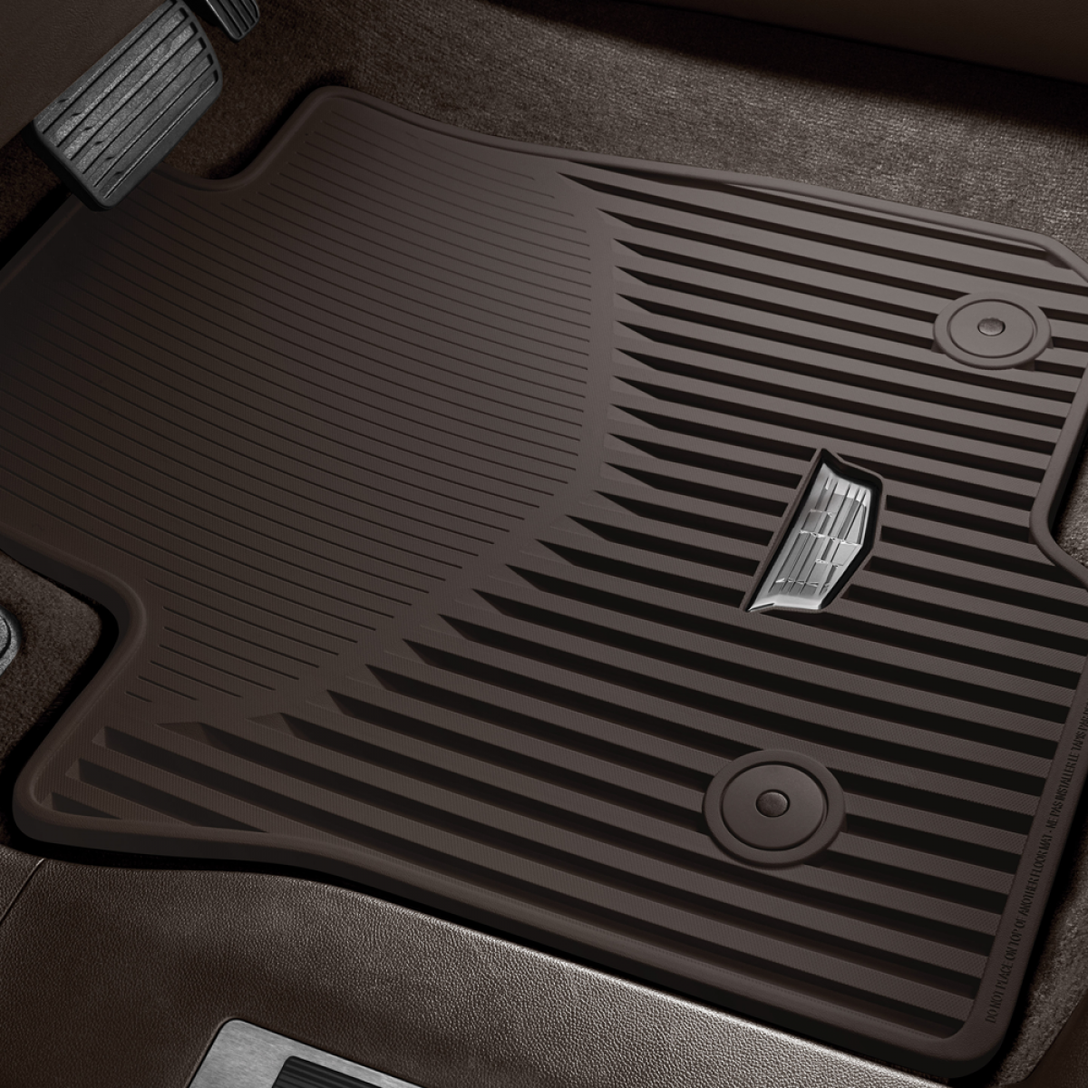 Cadillac Floor Mats - Front Premium All Weather, Cadillac Logo, Very Dark Atmosphere 84997565