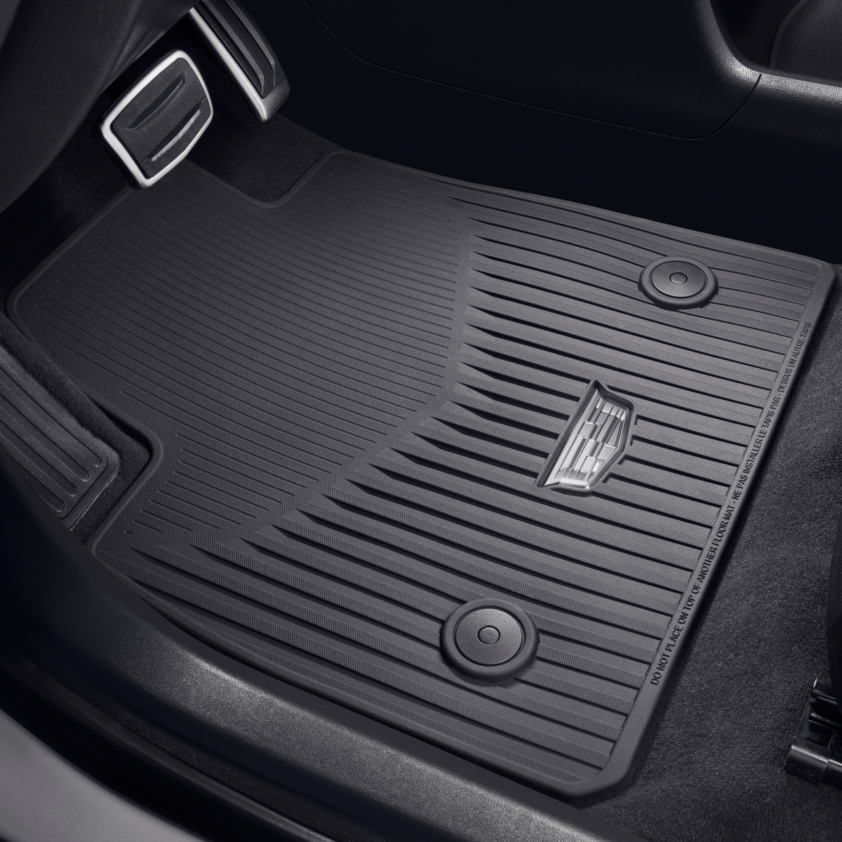 Cadillac Floor Mats - Front & Rear Premium All Weather, Cadillac Logo, Jet Black 84988006