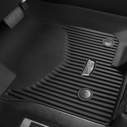 Cadillac Floor Liners - Front Premium All Weather, Cadillac Logo, Jet Black 84999862